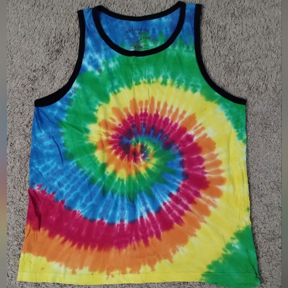 Authentic Classic Pacific Surf Tie-Dye Tank Top - EUC - MEDIUM